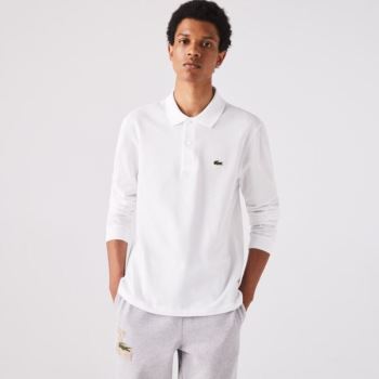 Lacoste Long-Sleeve Classic Fit L.12.12 Polo Pánské - Polo Bílé | CZ-yZS3Ns